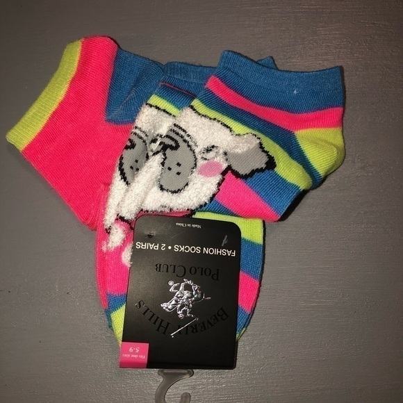 5/$13 Beverly Hills Polo Club girls socks. Size 5-9 New with tags - Picture 3 of 8